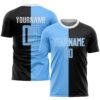 Black Light Gray White Splash Sublimation Soccer Uniform Jersey, Custom Team Soccer Jersey Shirt