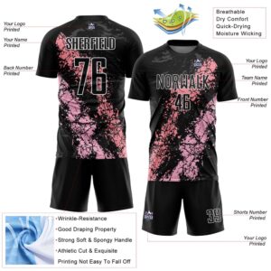 Black Light Pink Medium Pink Dripping Splatter Art Sublimation Soccer Uniform Jersey Custom Team Soccer Jersey Shirt 3 txrtvr.jpg