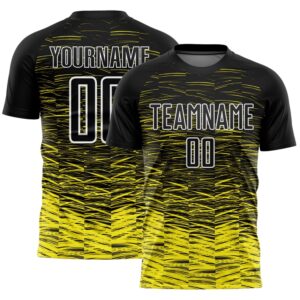 Black Light Yellow White Line Sublimation Soccer&hellip;