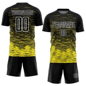 Black Light Yellow White Line Sublimation Soccer&hellip;