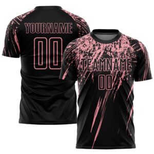 Black Medium Pink Sublimation Soccer Uniform Jersey,&hellip;
