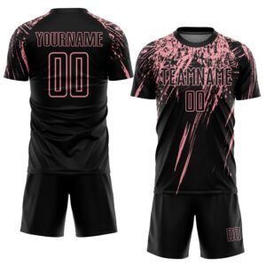 Black Medium Pink Sublimation Soccer Uniform Jersey,&hellip;