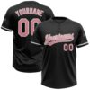 Black Medium Pink Steel Gray Two Button Unisex Softball Jersey, Custom Team Softball Jersey