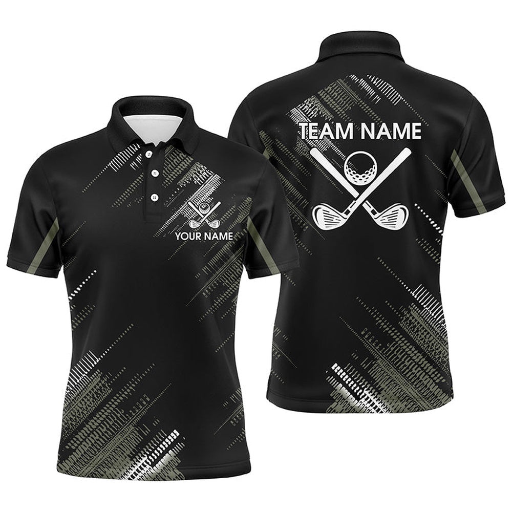 Black Men’s Golf Polo Shirts Custom Golf Clubs Team Golf Shirts, Gifts For The Golfer, Golf Polo Shirt, Golf Shirts