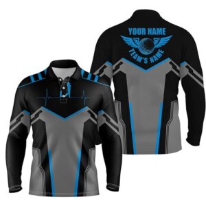 Black Men s Golf Polo Shirts Custom Golf Heartbeat Golf Shirt For Men Best Golf Gifts Blue Golf Polo Shirt Golf Shirts 2 km6jnu.jpg