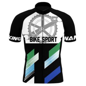 Black Mens Cycling Jersey Bike Shirts Breathable Biking Tops With 3 Pockets Bicycle Clothes, Custom Mono Cycling Jersey