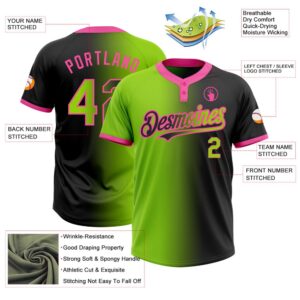 Black Neon Green Pink Gradient Fashion Two Button Unisex Softball Jersey Custom Team Softball Jersey 3 qvp8ab.jpg