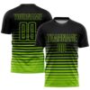 Black Neon Green Sublimation Soccer Uniform Jersey, Custom Team Soccer Jersey Shirt