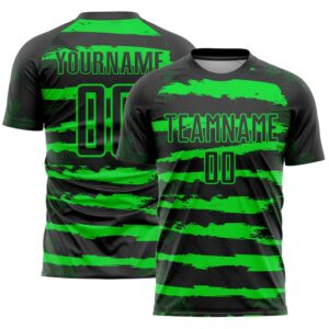 Black Neon Green Sublimation Soccer Uniform Jersey,&hellip;