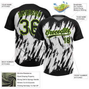 Black Neon Green White 3D Pattern Abstract Sharp Shape Two Button Unisex Softball Jersey Custom Team Softball Jersey 3 n07gab.jpg