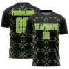 Black Neon Green Sublimation Soccer Uniform Jersey, Custom Team Soccer Jersey Shirt