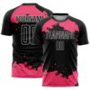 Black Neon Yellow Pink Sublimation Soccer Uniform Jersey, Custom Team Soccer Jersey Shirt