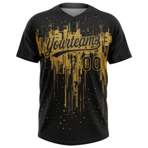Black Old Gold 3D Pattern Dripping Splatter&hellip;