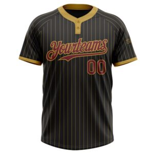 Black Old Gold Pinstripe Burgundy Two Button&hellip;