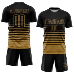Black Old Gold Pinstripe Fade Fashion Sublimation&hellip;