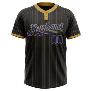Black Old Gold Pinstripe Royal Two Button&hellip;