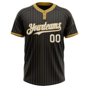 Black Old Gold Pinstripe White Two Button&hellip;