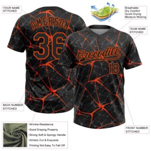 Black Orange 3D Pattern Abstract Network Two Button Unisex Softball Jersey Custom Team Softball Jersey 3 ng5r2b.jpg