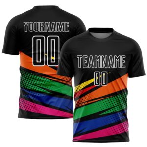 Black Orange Kelly Green Sublimation Soccer Uniform&hellip;