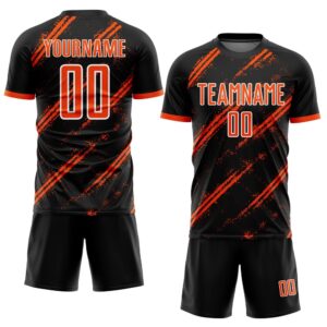 Black Orange White Sublimation Soccer Uniform Jersey,&hellip;