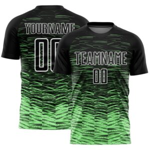 Black Pea Green White Line Sublimation Soccer&hellip;