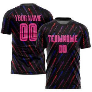 Black Pink Orange Sublimation Soccer Uniform Jersey,&hellip;