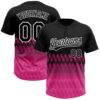 Black Pink Teal Two Button Unisex Softball Jersey, Custom Team Softball Jersey