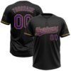 Black Purple Pink Gradient Fashion Two Button Unisex Softball Jersey, Custom Team Softball Jersey