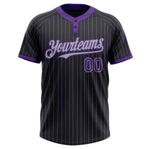 Black Purple Pinstripe Gray Two Button Unisex&hellip;