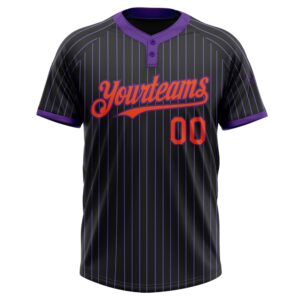 Black Purple Pinstripe Orange Two Button Unisex&hellip;