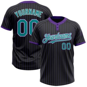 Black Purple Pinstripe Teal White Two Button&hellip;