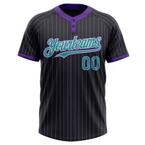 Black Purple Pinstripe Teal White Two Button&hellip;
