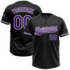 Black Purple Teal Gradient Fashion Two Button Unisex Softball Jersey, Custom Team Softball Jersey