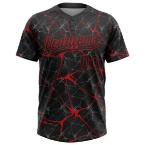 Black Red 3D Pattern Abstract Network Two Button Unisex Softball Jersey Custom Team Softball Jersey 2 ytpndn.jpg