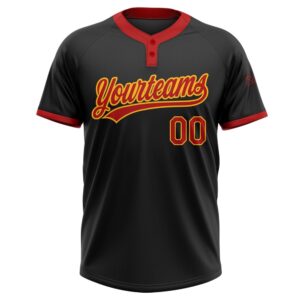 Black Red Gold Two Button Unisex Softball Jersey Custom Team Softball Jersey 2 snubke.jpg