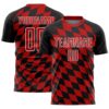 Black Red White Splash Sublimation Soccer Uniform Jersey, Custom Team Soccer Jersey Shirt Black Red White Splash Sublimation Soccer Uniform Jersey, Custom Team Soccer Jersey Shirt