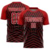 Black Red White Sublimation Soccer Uniform Jersey, Custom Team Soccer Jersey Shirt Black Red White Sublimation Soccer Uniform Jersey, Custom Team Soccer Jersey Shirt