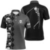 Black Skull Argyle Plaid Pattern Men’s Golf Polo Shirts Custom Team Beer Golf Top For Men Green, Golf Polo Shirt, Golf Shirts