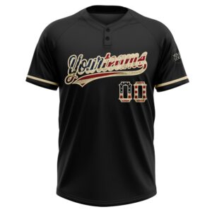 Black Vintage USA Flag City Cream Two&hellip;