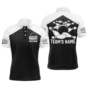 Black&White Bowling Polo Shirt, Custom Name&Team Name&hellip;