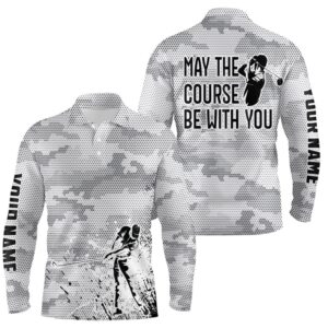 Black White Camo Men’s Golf Polo Shirt&hellip;