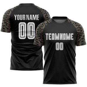 Black White Camo Sublimation Soccer Uniform Jersey,&hellip;