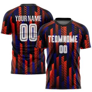 Black White Orange Sublimation Soccer Uniform Jersey,&hellip;
