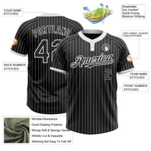 Black White Pinstripe White Two Button Unisex Softball Jersey Custom Team Softball Jersey 3 xlsk9v.jpg
