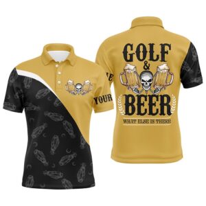 Black Yellow Men’s Golf Polos Shirts Custom&hellip;