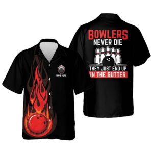 Blowers Never Die Hawaiian Shirt, Custom Bowling Shirt, Custom Team Bowling Hawaiian Shirt
