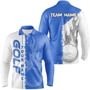 Blue And White Flame Golf Ball Custom&hellip;