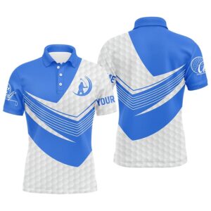 Blue And White Golf Shirt Custom Name&hellip;