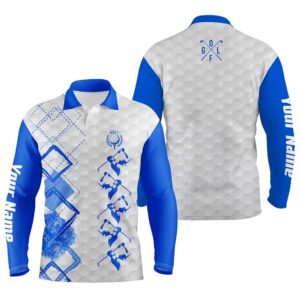 Blue And White Men’s Golf Polo Custom&hellip;