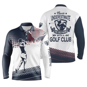 Blue And White Men’s Golf Polo Shirts&hellip;